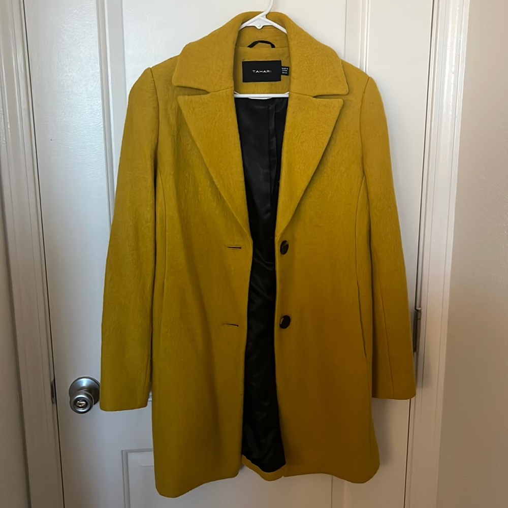 Yellow wool coat